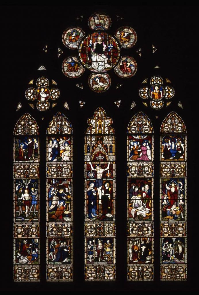 Christ Church Lausanne, Stained Glass Windows designed and built in London by the firm Clayton and Bell