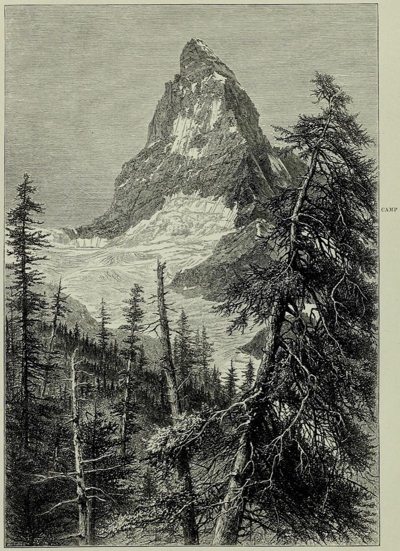 The first ascent of the Matterhorn, engraving by Edward Whymper