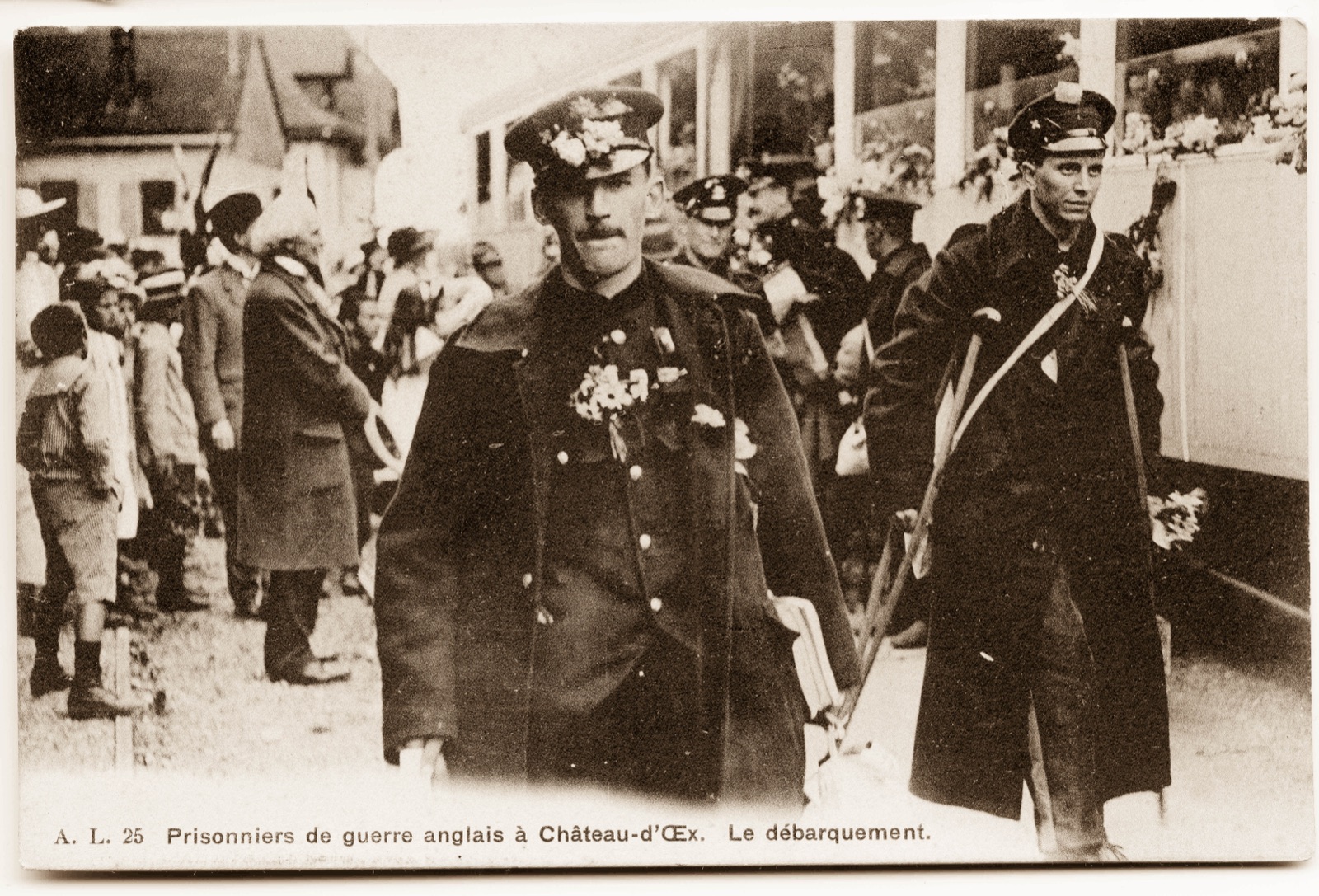 British prisoners of war interned at Château-d’Œx in 1916