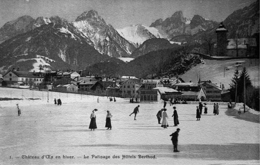 Skating rink at the Hotel Berthod. Early 1900s